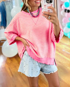 Cozy Striped Oversized Top