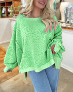 Oversized Stylish Leopard Sweatshirt