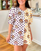 Full Shine Tiger Sequin Polka Dot Top