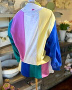 Queen Card Sequin Colorblock Skirt Set