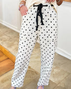 Stylish Polka-Dot Drawstring Pants