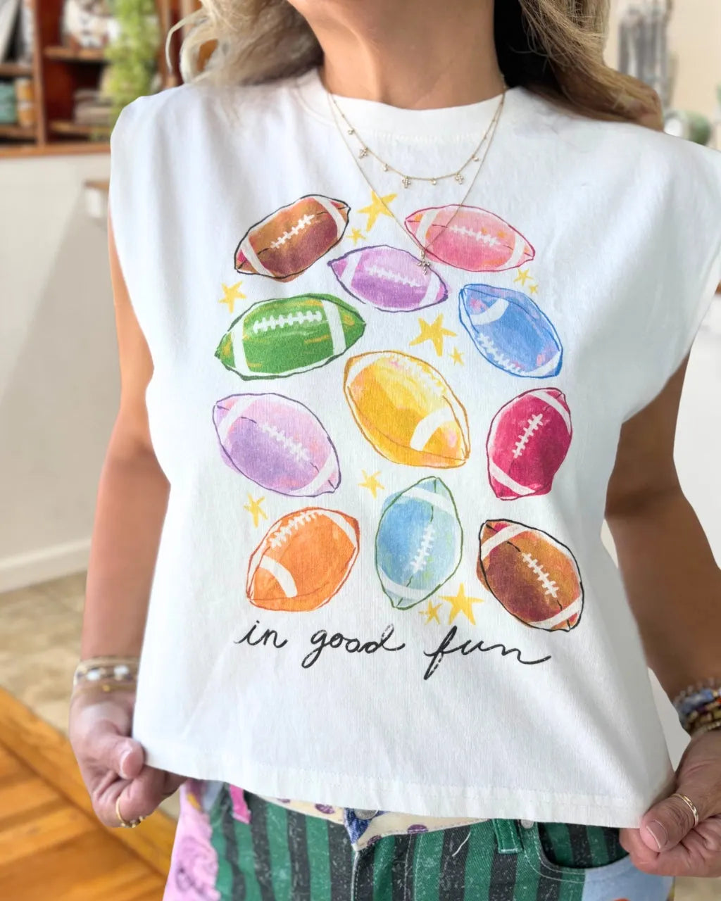 In Good Fun Colorful Football Vest