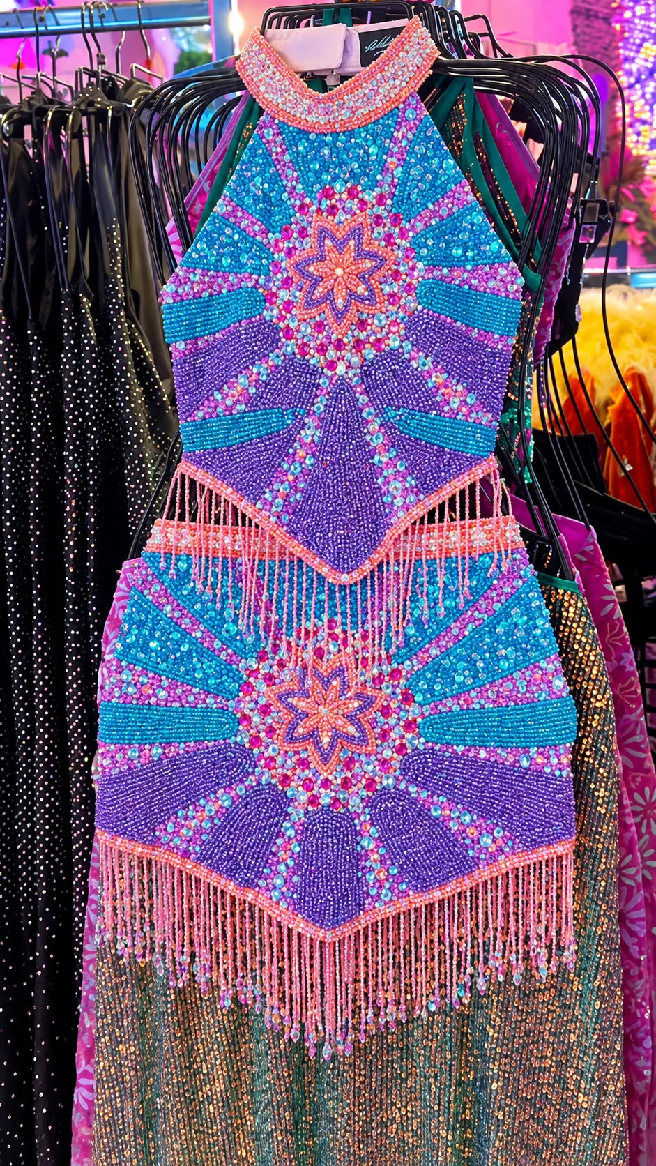 Boho Sunburst Beaded Fringe Two-Piece Sets