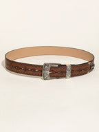 Women's Fashion Western Style Patterned Belt MDA0127H2Y