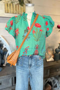 Free Bloom Top-Green