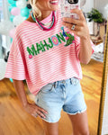 Mahjong Sequin Striped T-shirt