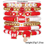 "Game Day" Football-Themed Layered Bracelet