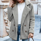 🎄Christmas Sale🔥Loose Lapel Winter Button Jacket Cardigant Fluffy Coat - 51% OFF