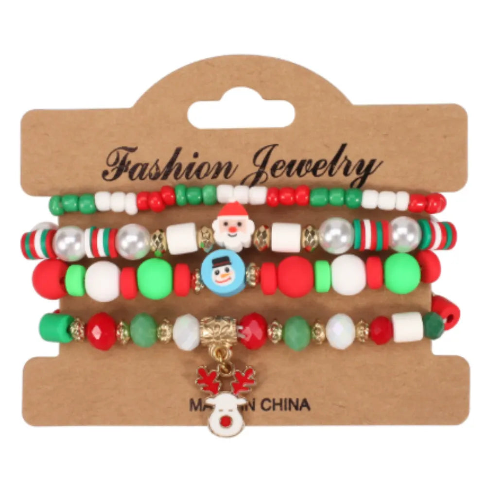 Christmas Element Bead Bracelet