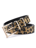 Women's Creative Leopard Print Pony Hair Belt