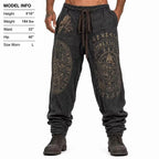 Men Vintage Norse Symbol Harem Pants