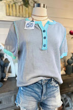 Colorblock Ribbed Tee