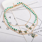 Football Helmet Stacking Design Necklace