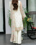 Round Neck Printed Lace Top And Pants Suit