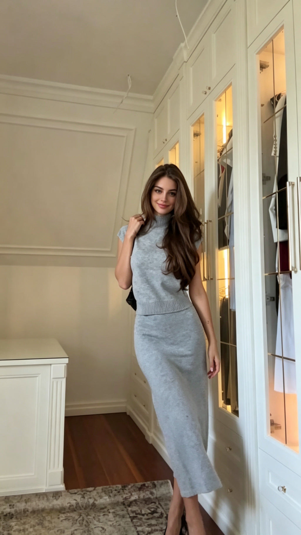 8 Complete Head to Toe Outfits for Work Date Night and Weekend Elegant Knit Lace Satin Matching Sets