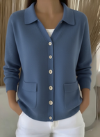 CLEARANCE SALE🔥Women's Double Pocket Solid Button-Down Shirt