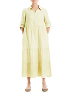 ⏰ LAST DAY SAVE 50% 💥Women's Tiered Long Sleeve Gauze Shirtdress