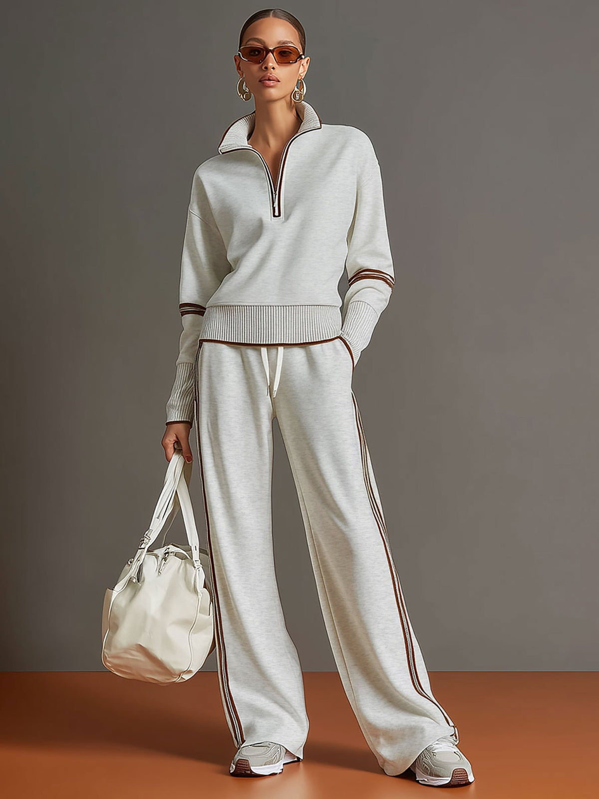 Retro Webbing Wide-Leg Set