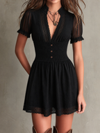 Classic Muse Smocked Mini Dress