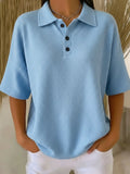 New Arrivals🔥Women's Casual Cozy Polo Collar Waffle Shirt