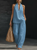New Arrivals🔥 Women's Casual and Cozy Minimalist Linen Two-Piece Set