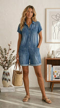Elena | Short-Sleeve Jumpsuit